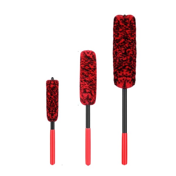 Soft Fiber Car Wheel Cleaning Brush with Bendable Long Handle